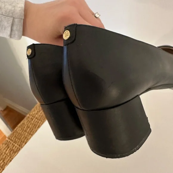 Cole Haan Black Leather Block Heel Pump - Picture 6 of 9